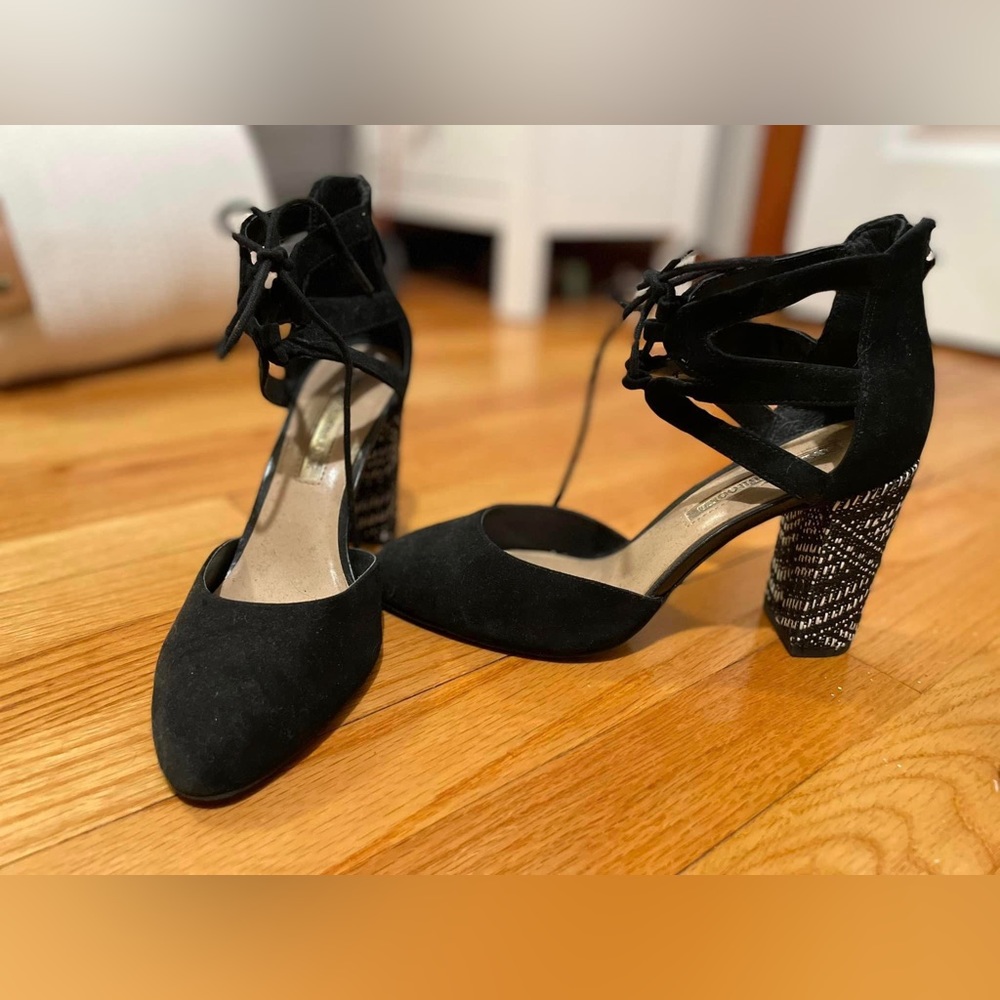 Audrey Brooke Black and White heels